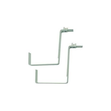 Soporte para macetas de balcón Greenmill, modelo blanco de 2 unidades, ideal para fijar jardineras, resistente a la intemperie y de fácil instalación.
