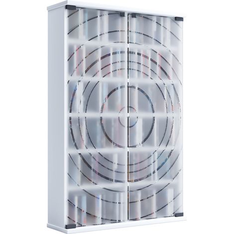Madera CD DVD Soporte Estante Puerta de Vidrio Tilano L 92x60x18 - VCM