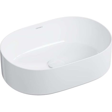 OMNIRES Mesa - Lavabo sobre encimera 46x32 cm, sin rebosadero, blanco MESA460BP (1/4)