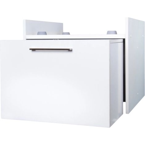mobile alza lavatrice con cassetto estraibile "komodo" bianco 69x65x59 cm
