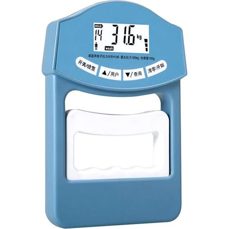 Dynamomètre Manuel Numérique - Capteur Jauge De Contrainte - Précision 0,1 kg - Capacité 180 kg - Rechargeable USB - Pour Rééducation Et Sport - 1 Pièce (1/5)
