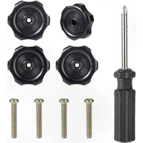 Ensemble de 4 pièces de rechange pour fenêtre et bouton de ventilation avec tournevis, tige de 1/2 pouce, diamètre de 2-1/4 pouces, matériel de verrouillage de remorque facile à installer.