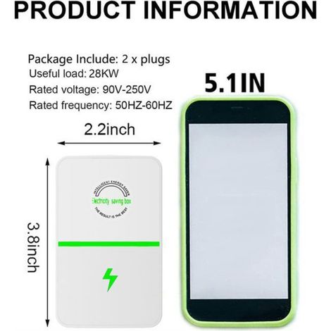 Coffret Économie Électrique - 90 V-250 V - Compatible Prise UE - Pour Appareils Électroménagers - Lot de 10 (1/5)