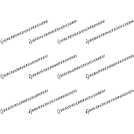 12 PC Vis À Tête Bombée 10-24 UNC x 3-1/2 Pouce Pour Meuble Argent (1/5)