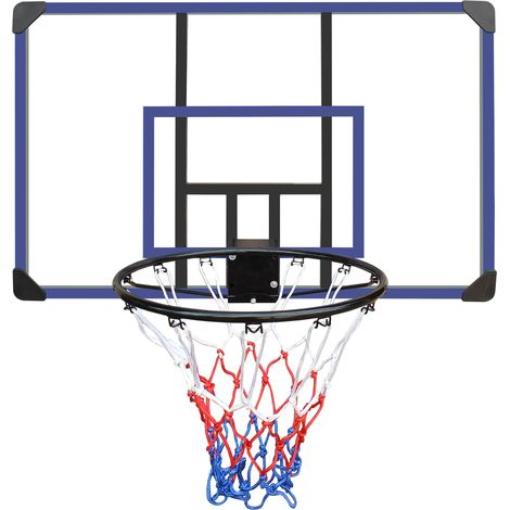 Panier de basket mural, panneau et anneau, 112 cm x 72 cm, panneau incassable, intérieur/extérieur