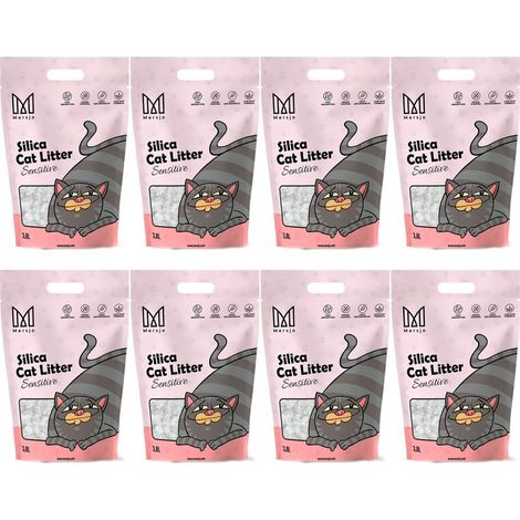 Litière pour chat Mersjo Sensitive en silicone 3,8 L