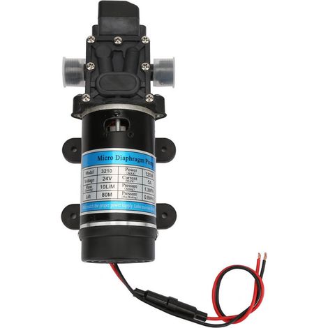 Pompe à eau électrique 120 W, 10 L/min, auto-amorçante à membrane, pour nettoyeur haute pression, 24 V/5 A (1/5)