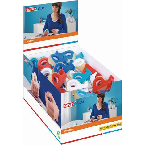 CINTA ADHESIVA TESA STD. 10x15 c/MINI P. - Pack de 100 unidades