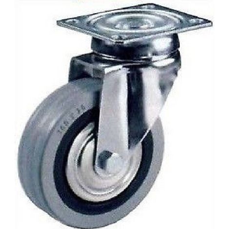 Trade Shop - Rueda Gris Con Placa Giratoria Tbp Cebora Diámetro 60 80 100 125 -     -60 Mm  -