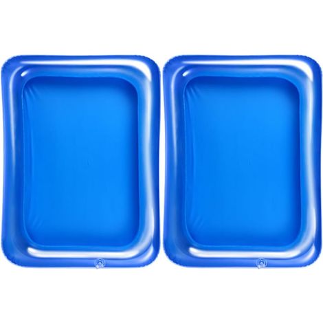 Bar de Service Gonflable 2pcs en PVC Bleu, Glacière Flottante Facile à Gonfler, Grosse Capacité pour Pique-niques et Événements à Thème Tropical (1/5)