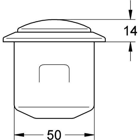 Druckknopfbetätigung 42850 Rosette Eco-Taste für Ecolux alpinweiß (1/3)