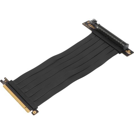 Câble Rallonge PCIe 20cm 128Gbps, Adaptateur Interface PCI Express Haute Vitesse pour Carte Graphique, Carte Son, Carte Réseau - Noir (1/5)
