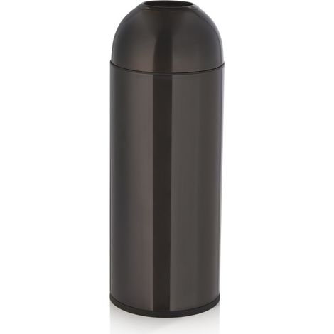 Poubelle Ø 32 cm H 83 cm noir inox plastique - Was Germany (1/2)