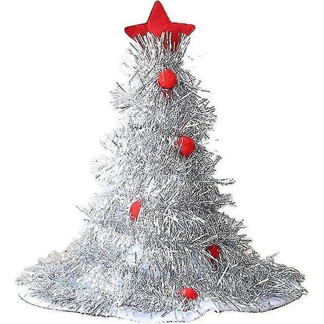 Sapin de Noël, accessoires de décoration de Noël, soie de pluie non tissée, chapeau de Noël, accessoires de fête, déguisement (1/4)