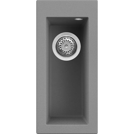 Lavello Elleci Incasso 1 vasca 23x50 Quadra 50 Metaltek Grigio Titanium LMQ05073 (1/3)