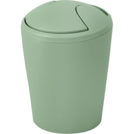Spirella - Cestino a ribalta Modello Move - Design Moderno e Compatto - Coperchio Rimovibile e Facile da Pulire - Ideale per Bagno o Cucina - Verde Menta - 5L