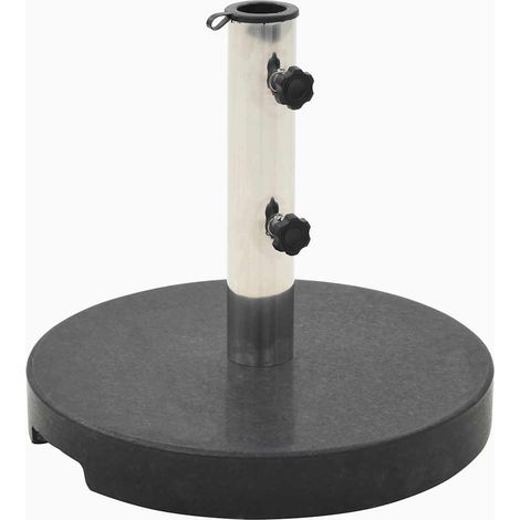 Pied de parasol Socle de parasol - Granite 20 kg Rond Noir BV694573 - BonneVie (1/5)