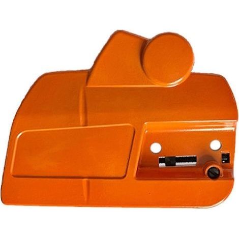 Couvercle de protection contre les copeaux, couvercle d'embrayage, couvercle de guide-chaîne, plaque latérale gauche pour tronçonneuse Husqvarna 460/455 (réf. 537286301). (1/5)