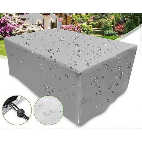 Housse de meuble rectangulaire, hauteur 94 cm et plus, dimensions sur mesure disponibles. Fabriquée en polyester Oxford 300D, coupe-vent et anti-UV. (1/5)
