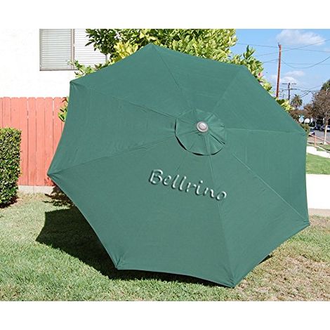 Auvent de rechange vert chasseur solide et épais pour parapluie de 2,7 m à 8 baleines (auvent uniquement) (1/5)