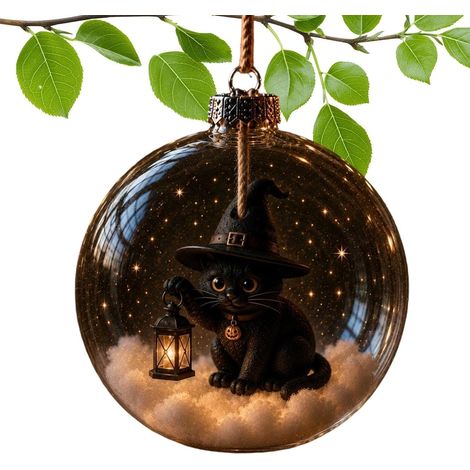 Boules décoratives transparentes et incassables pour Halloween – Décorations pour sapin, intérieur, extérieur, balcon (1/5)