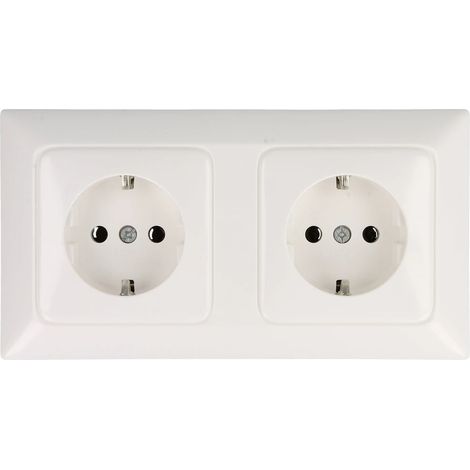 Prise Schuko Creo™ double ultra blanc