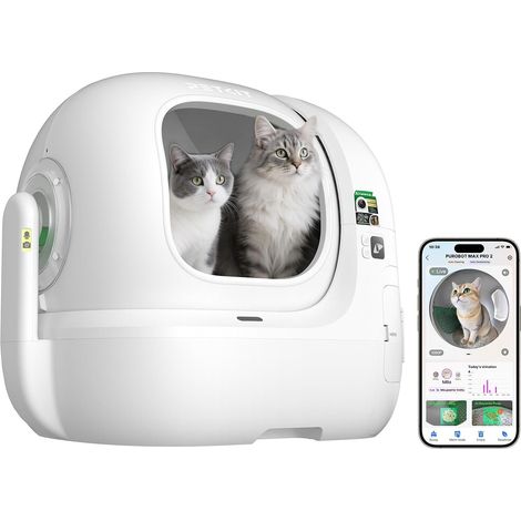 Self-Cleaning Cat Litter, Self-Cleaning Litter Tray with Camera, Larger Entry, 2.4GHz (1/5)