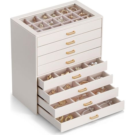 Boîte de Rangement pour Boucles d'Oreilles et Bagues à Tiroirs (1/5)