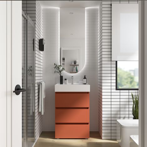Salgar Schrank SPIRIT 700 3 Metallauszug mit Softeinzug TERRACOTA 697 x 810 x 450 mm (1/3)