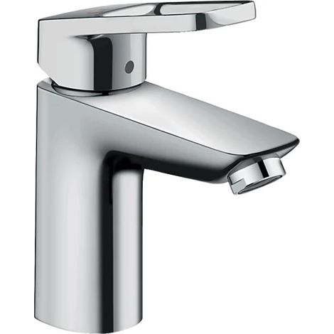HANSGROHE Logis Loop Eco CH3 CoolStart Waschtischmischer, mit Zugstange und Ablaufgarnitur aus Kunststoff verchromt - 71154000