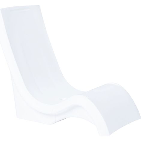 Step2 Vero Chaise De Piscine En Plastique Blanche  Transat Avec Base Lestable Et Plastique Uv20 - Pour Pofondité D'Eau 22,9 Cm Maximum  Bain De Soleil D'Extérieur/De Jardin