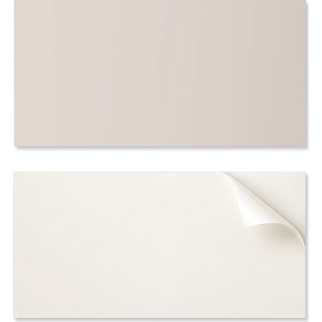 Baldosas vin铆licas listas para instalar con estampado decorativo, color beige claro, 10x40x20 cm.