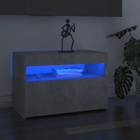 Mueble de TV con luces LED gris hormigón 60x35x40 cm vidaXL (1/5)