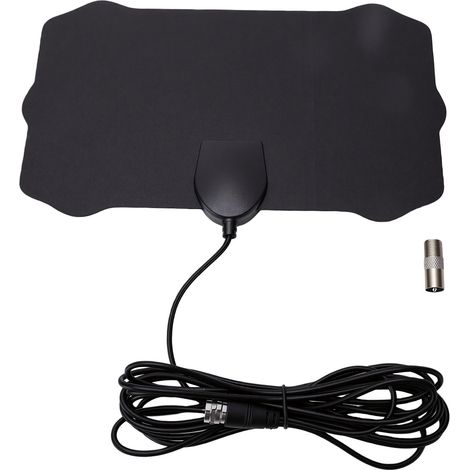 Antenne TV intérieure 20 dBi, portée 80 km, compatible HD 1080p, avec câble coaxial de 3 m. (1/5)