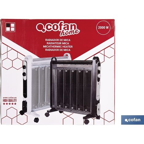 Radiateur en mica blanc 2000W modèle Astana avec design élégant (1/4)