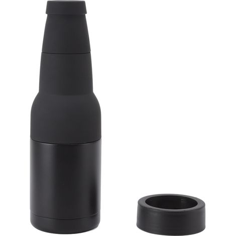 Gobelet bière inox double paroi noir, isolant simple canette cola avec décapsuleur, pour maison extérieur camping (1/5)