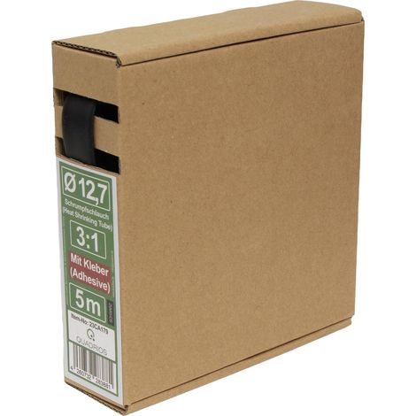 Quadrios 23CA179 Gaine thermorétractable avec colle noir 12.7 mm Taux de retreint:3:1 5 m V908883 (1/5)