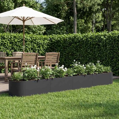 vidaXL Jardin surélevé Noir 380 x 40 x 40 cm Acier