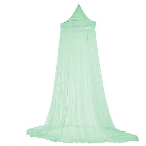 Voile moustiquaire élégant en dentelle pour lit de princesse, filet anti-moustiques vert pour chambre de fille