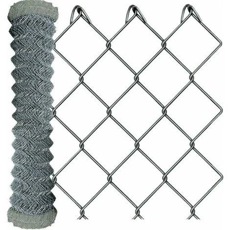 Rete recinzione griglia zincata VARIE ALTEZZE ROTOLO 25 METRI FORO 50X50 - Specifiche: maglia 50x50 filo Ø mm 2 est. cm 100h