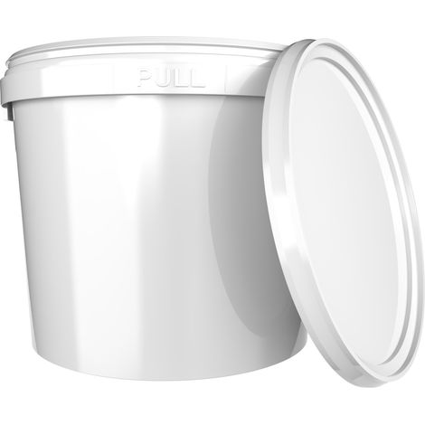 1x Seau avec couvercle 5l Seau rond en plastique alimentaire, étanche à l'air et stable