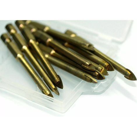 Foret À Pointe De Lance En Carbure De Tungstène - 6 mm - Pour Carrelage Verre Marbre Miroir Céramique - 40 Pièces (1/5)