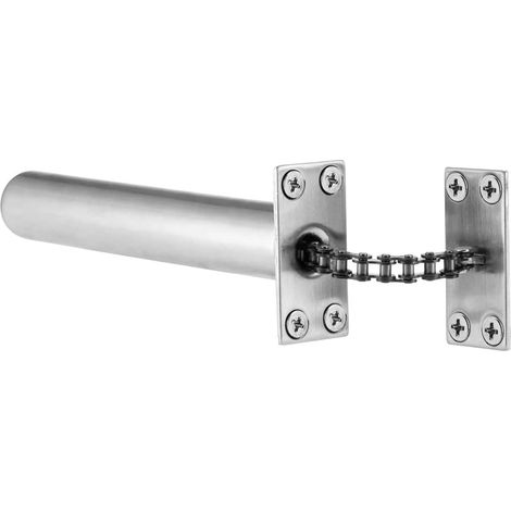 Ferme-porte invisible en chrome satiné, ferme-porte à chaîne, pour portes intérieures jusqu'à 40 kg (1/5)