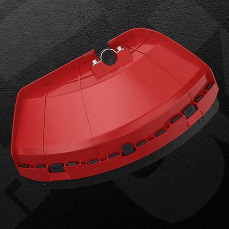 Carter De Protection - 380x215 mm - Pour Débroussailleuse À Arbre Droit - Rouge - Plastique - 1 Pièce (1/3)