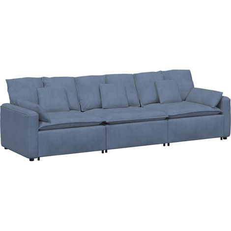 vidaXL Divano Modulare con Cuscini Blu (1/5)