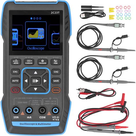 Oscilloscope Multimètre Générateur de Forme d'Onde 3 en 1 Portable Testeur de Signal Numérique 10MHz Bande Passante 50MS/s Taux d'Échantillonnage (1/5)