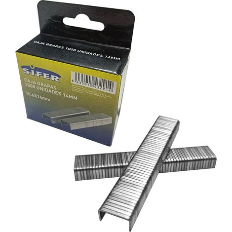 AGRAFES GALVANISÉES SIFER N1410,6x14 MM BOÎTE 1000 UNITÉS
