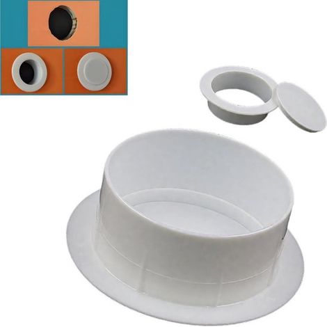Cubierta/deflector decorativo para conducto de aire acondicionado de pared – Varios tamaños – Extraíble – Ventilado, con cierre – Anillo de cubierta para conducto de pared – 15,3 x 4,2 cm (1/5)