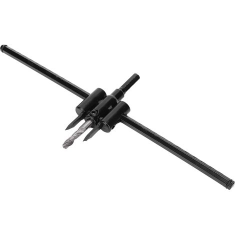 Kit de Scie Cloche Ajustable en Acier Haute Résistance pour Bois, Plastique et Métal, Diamètre 30 à 300mm Projet Bricolage
