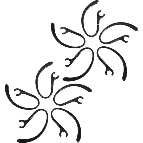 Crochets D’Oreille pour Écouteurs sans Fil 10 Pièces en Silicone Noir 360° Réglable, Antidérapant, Maintien Confortable, pour Course et Salle de Sport (1/5)
